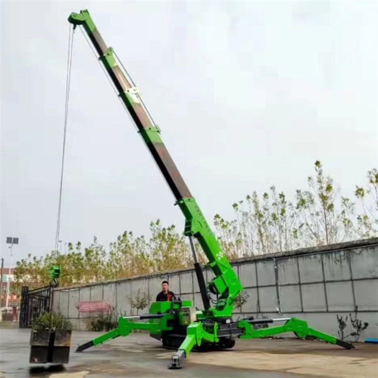 Homemade Spider Crane Crawler Chassis, Dual Use Oil and Electricity, Equipped with Hanging Basket for High Altitude Operation, Prosperous