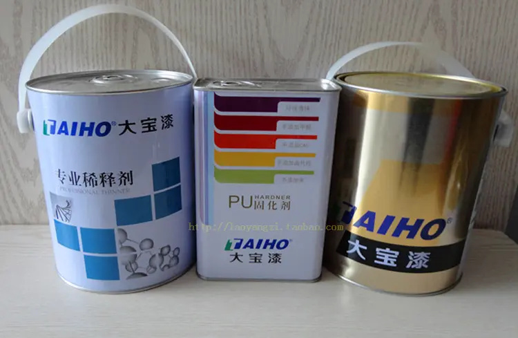 Recycling paint, wood paint, white background, white surface, clear bottom, PU varnish curing agent