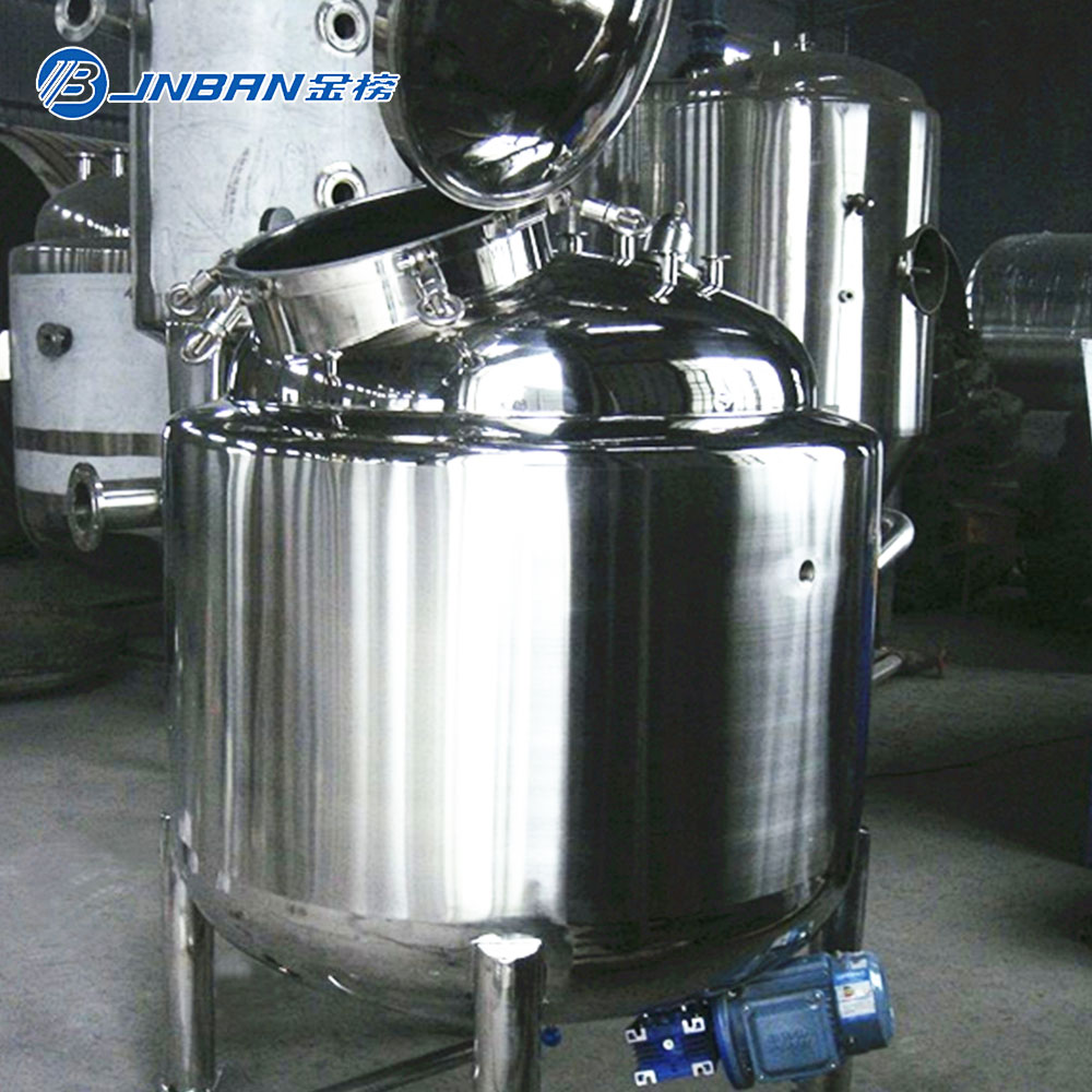 Jinbang vertical mixer, liquid mixing tank, stainless steel electric heating jacket mixer, manufacturer can customize