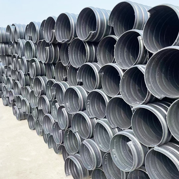 DN300 double wall corrugated pipe building rainwater pipe, underground drainage and sewage pipe, PE ventilation pipe