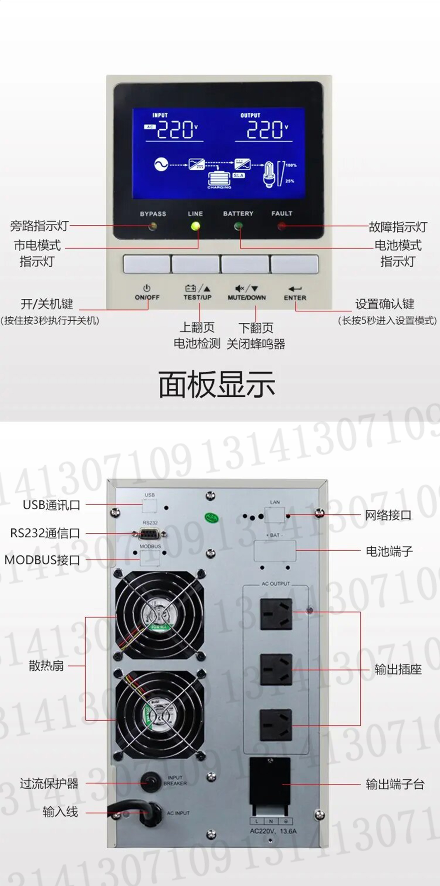 Shandun UPS power supply SE30KNTB 30K standard machine monitoring room server UPS uninterrupted