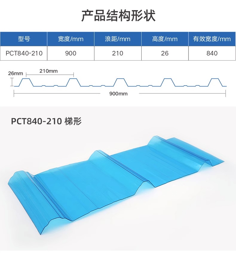 PC transparent tile, daylighting tile, sunlight room, color steel tile, sunlight endurance board, resin corrugated board, rain shelter, car shed