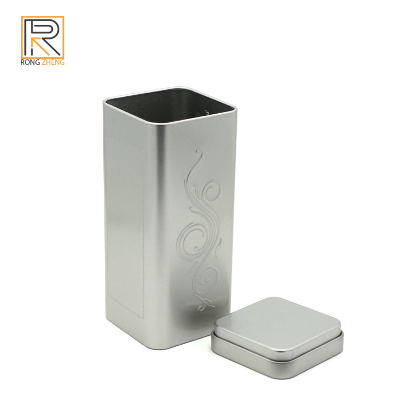 Tinplate tea can, square iron box, square tea can, inner stopper cap, iron can manufacturer customized production