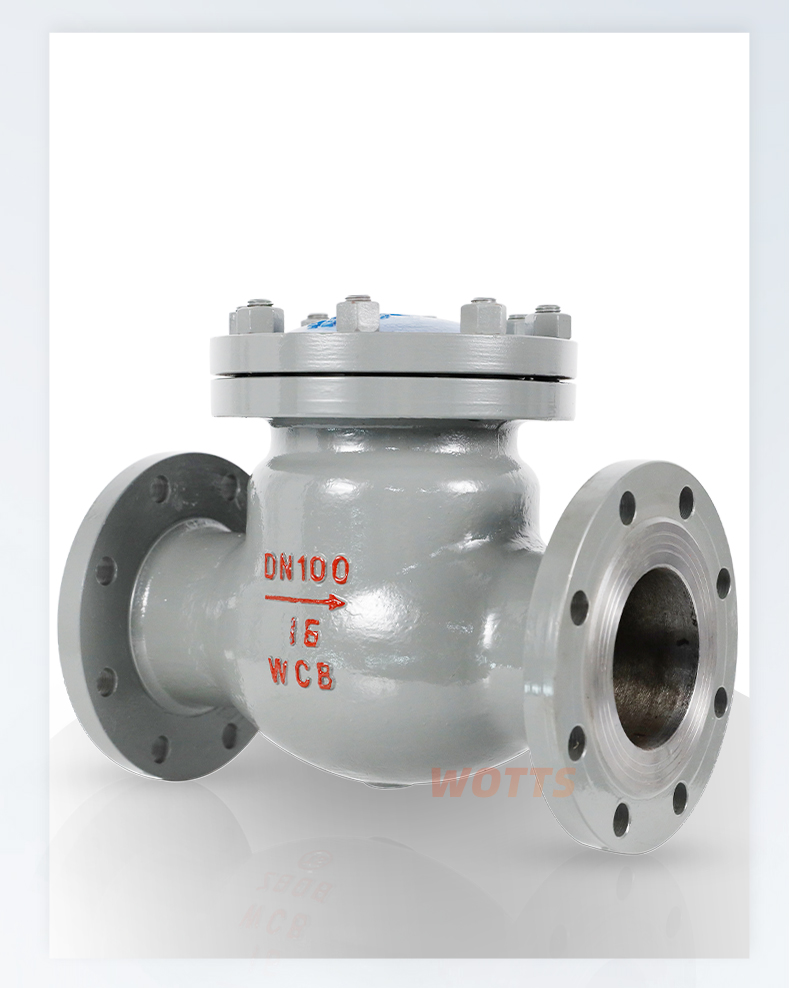 Cast steel swing flange check valve H44H-16C high and medium pressure steam valve check valve extraction