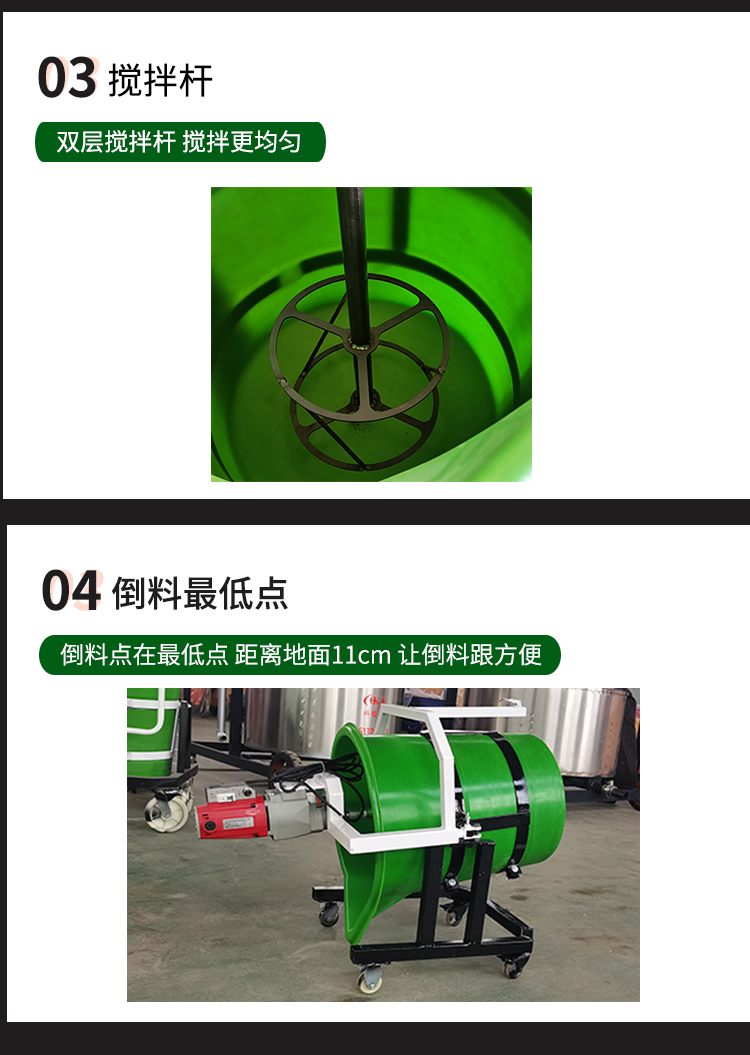 Keyaoda polyurethane electric duckbill mixer high-speed mixing self-leveling 200L4KW equipment