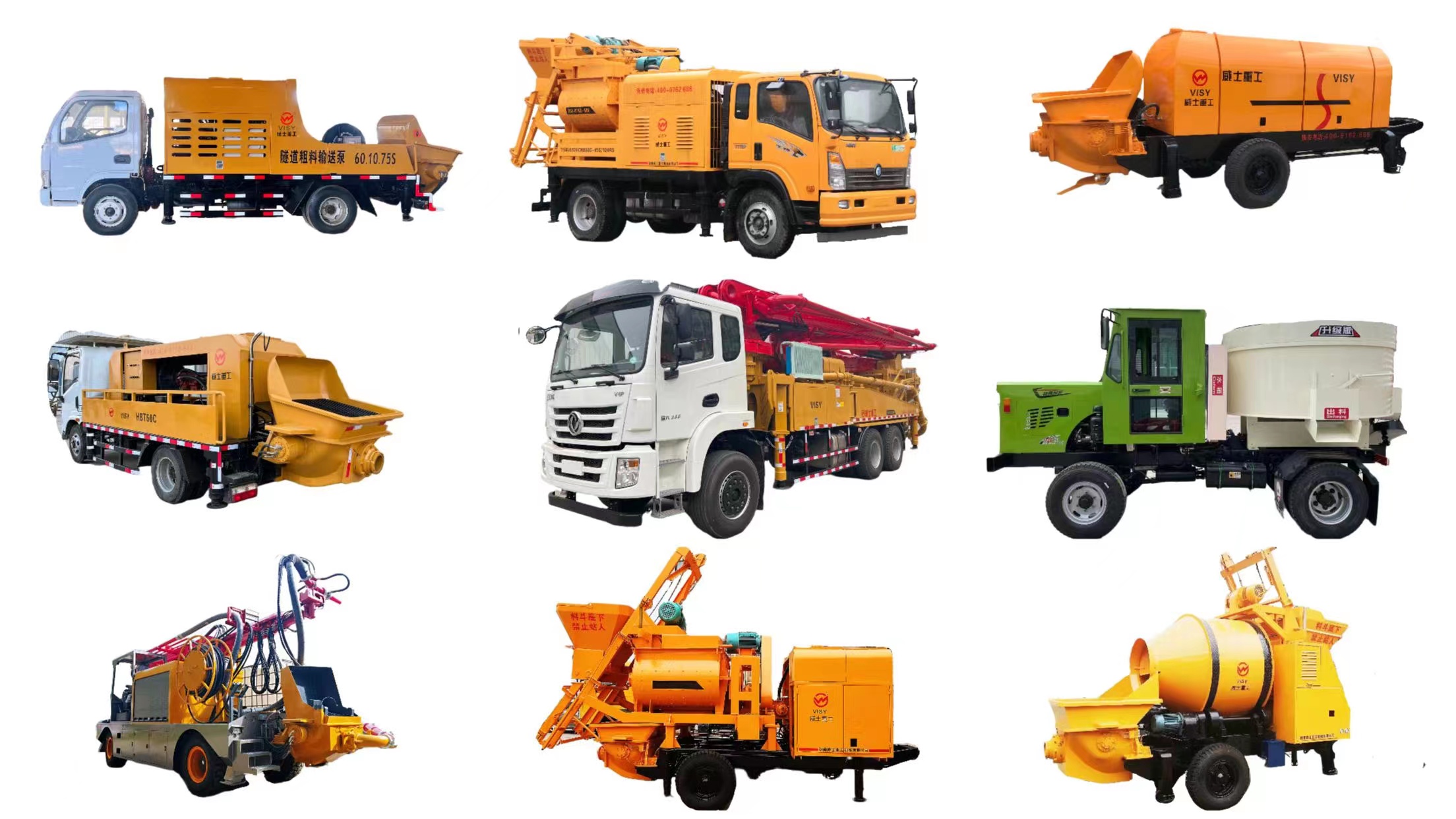 Weishi Heavy Industry Mixing Integrated Towing Pump Rural Housing Delivery Pump Agricultural Land Pump Trailing Mixing Pump