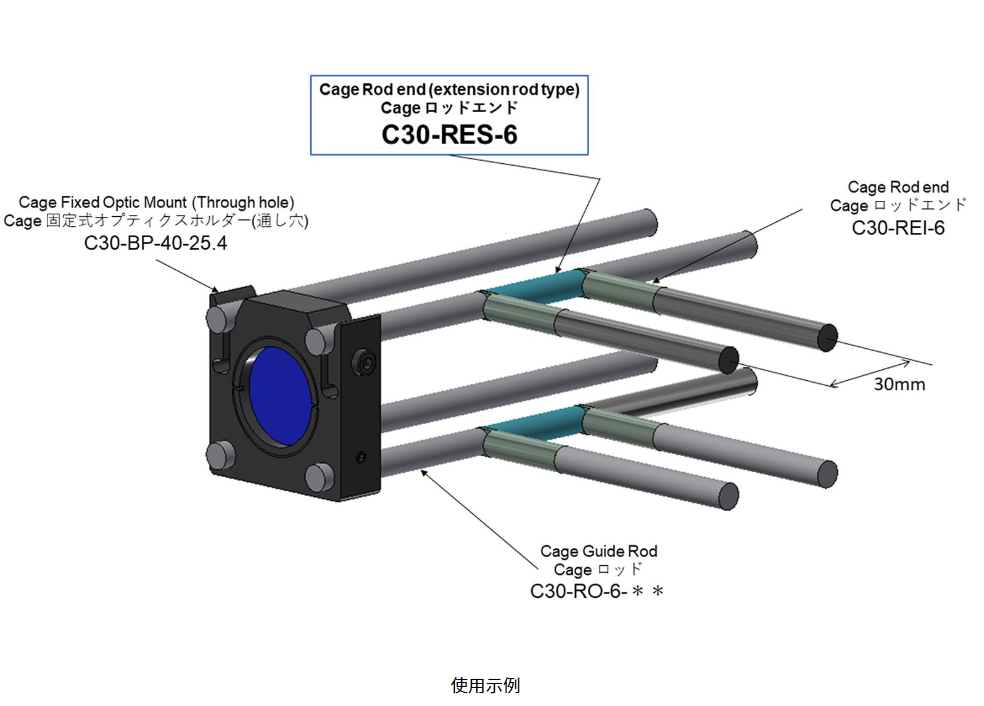 Japan SIGMAKOKI Sigma Optical Cage Special Guide Rod with Extended Screw Holes on Both Sides C30-RES-6