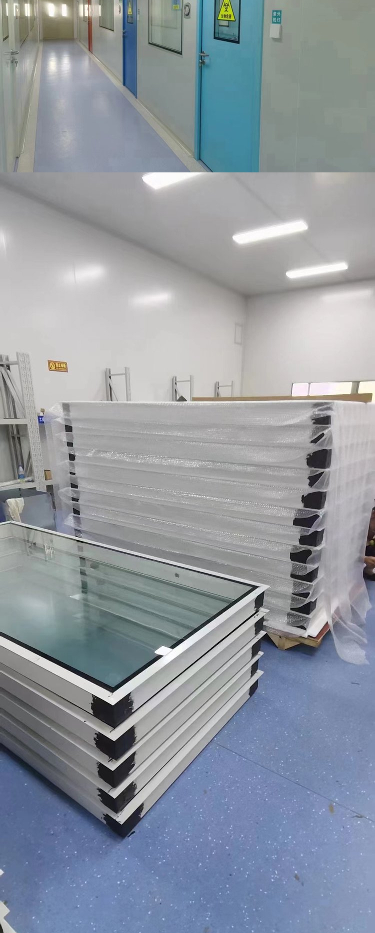 Hollow purification glass window manufacturer, clean room, dust-free workshop, purification window, observation window, hospital soundproof fixed window