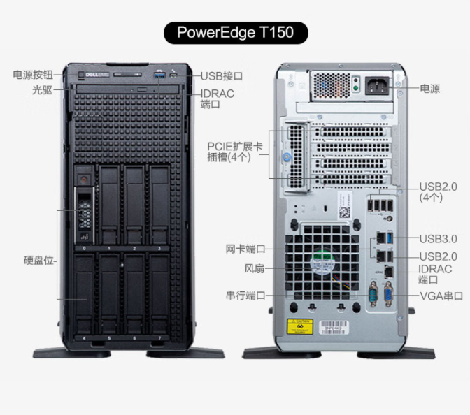 Dell T150/T350 Host Xeon GPU Server ERP Computing Storage Database Sharing