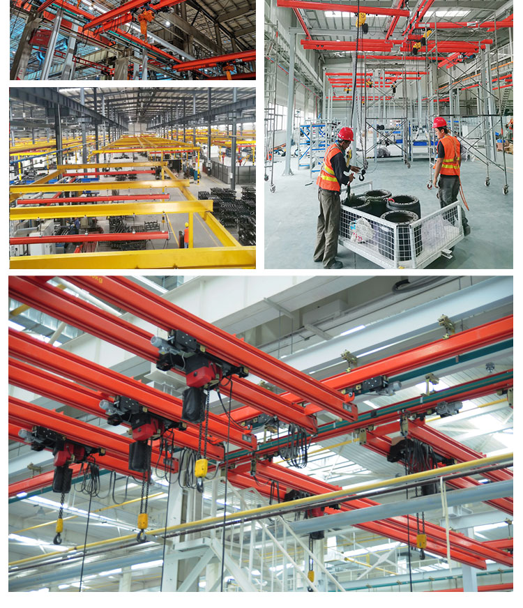 Self standing crane KBK rigid track combination crane station, mechanical workshop, suspended traveling crane