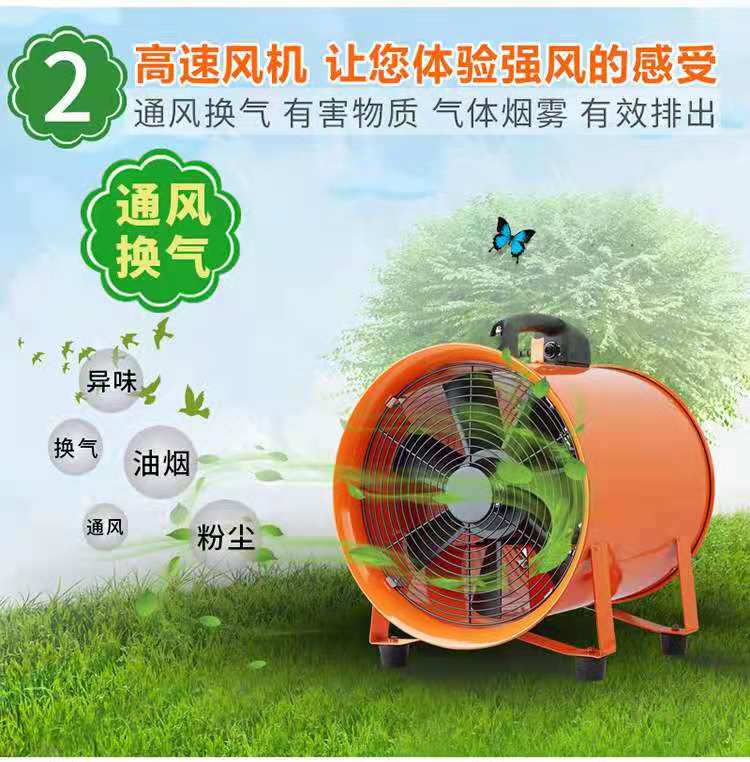 Rirujia portable axial flow fan 35 Ventilation shaft fan can be customized explosion-proof fan, air duct SFT