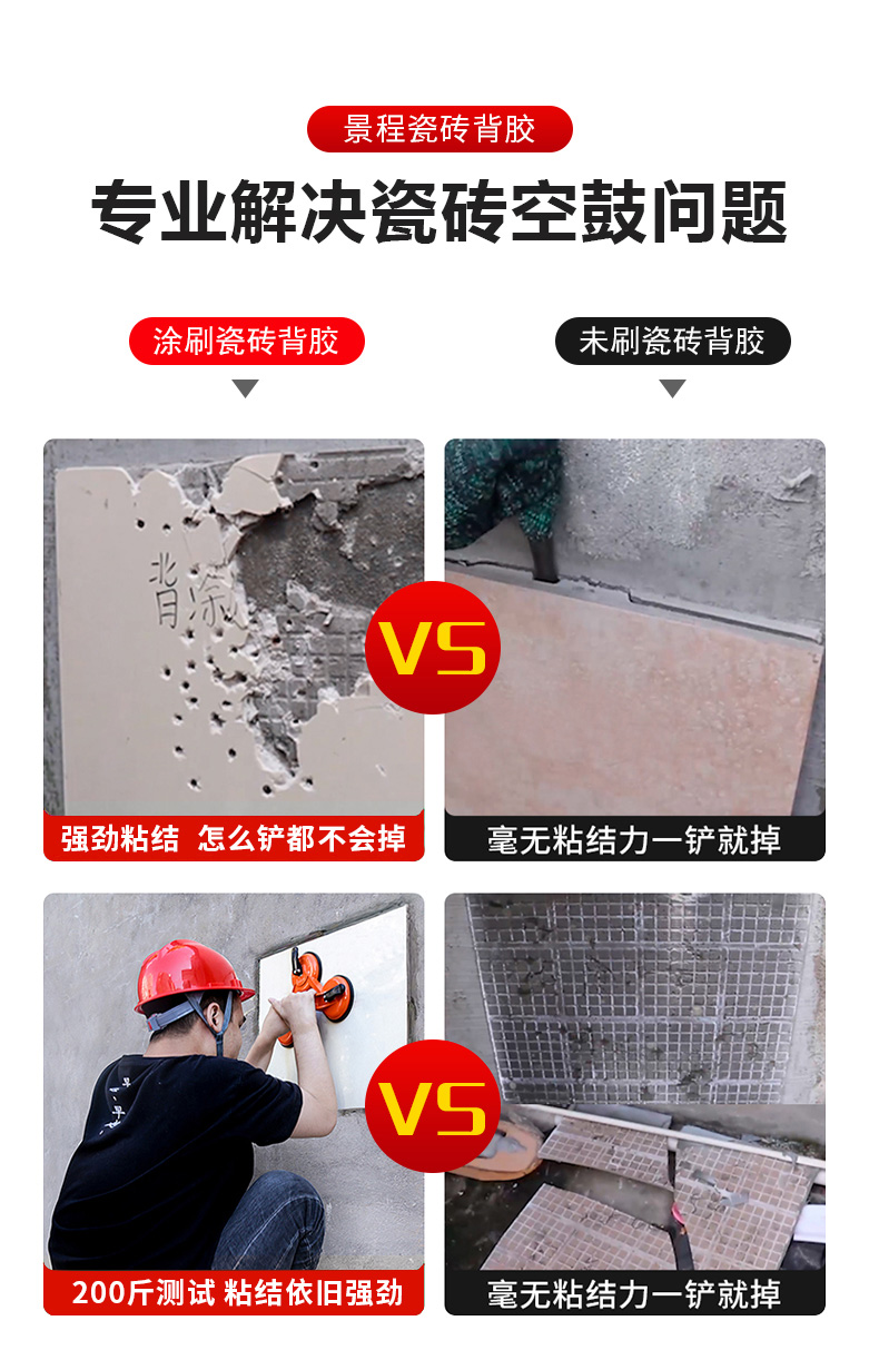 Ceramic tile back coating adhesive, single component wall and floor tile adhesive, background wall tile, low water absorption vitrified tile back adhesive