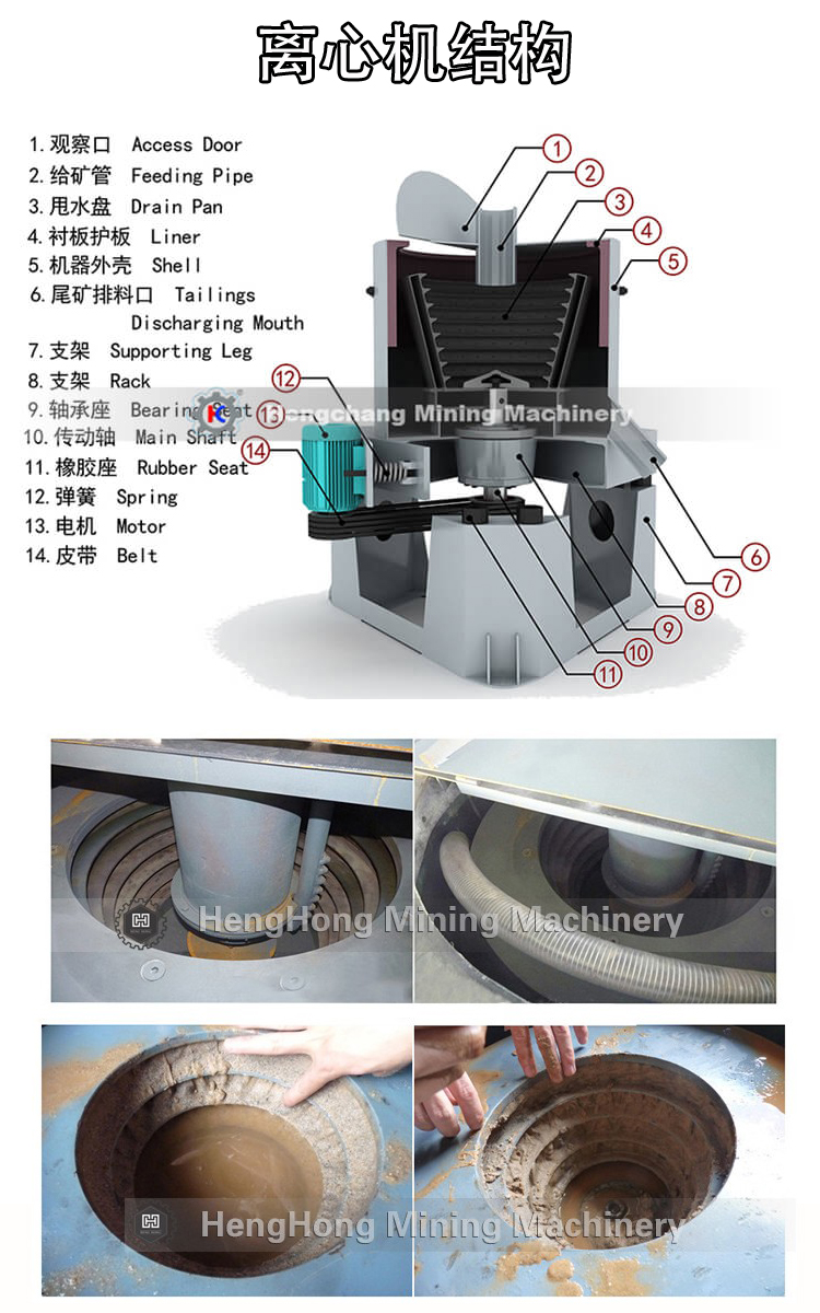 Henghong Lead Zinc Mine STLB-60 Water Jacket Centrifuge Continuous Discharge and Separation Machine Durable