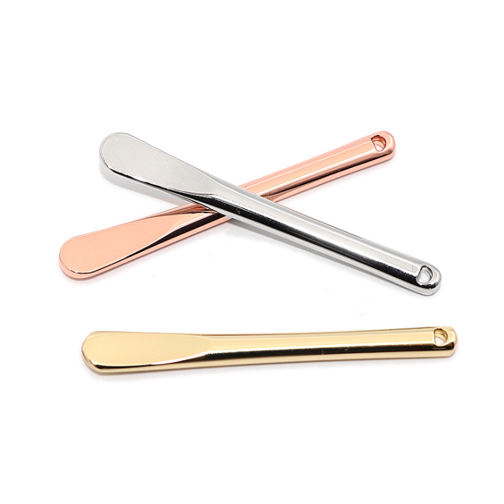 Face cream spoon engraving logo Zinc alloy beauty tool Eye cream spoon facial mask making