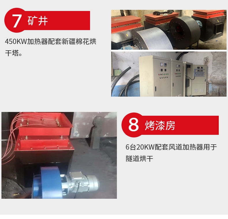 Explosion proof duct heater, drying room, paint baking room, auxiliary heating equipment, high-temperature circulating air electric heating