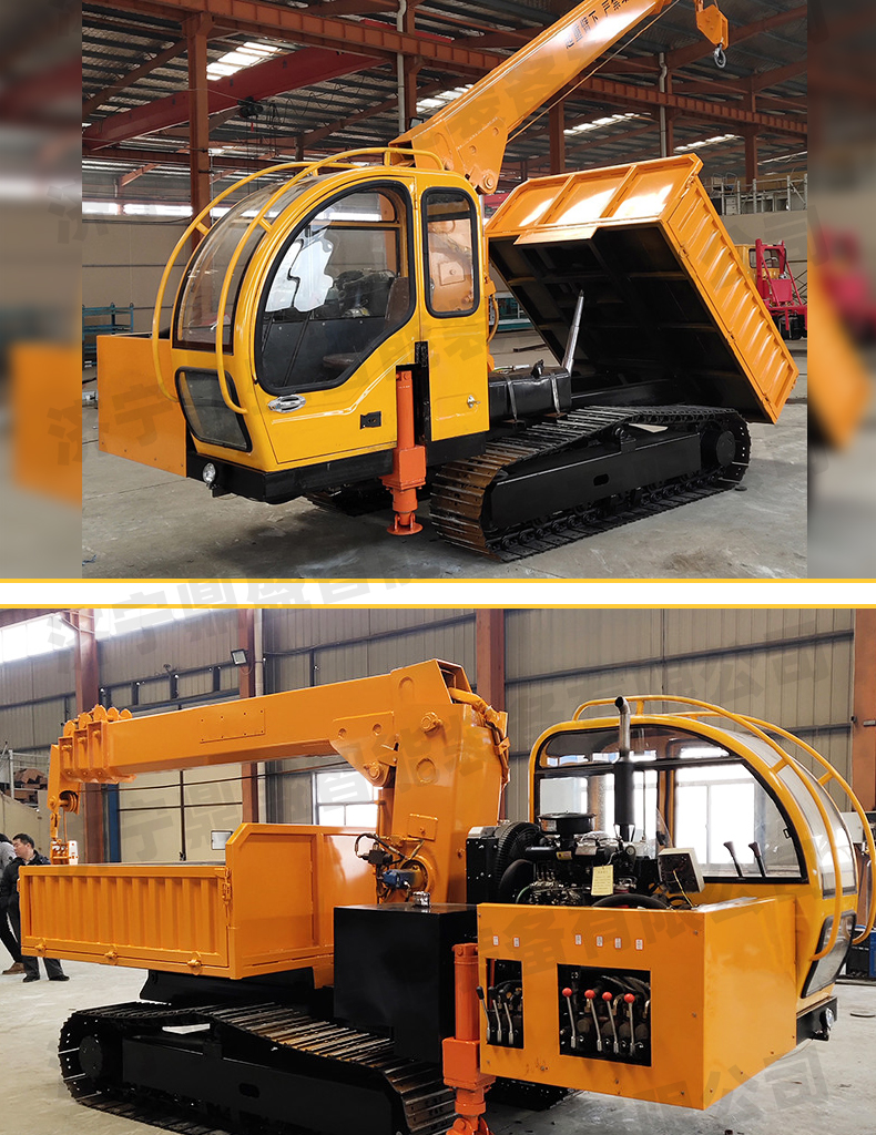 Mountainous Crawler Climbing Tiger Self dumping Truck mounted Crane Fully Hydraulic Lifting Integrated Machine Transmission Stable Crane Prosperity