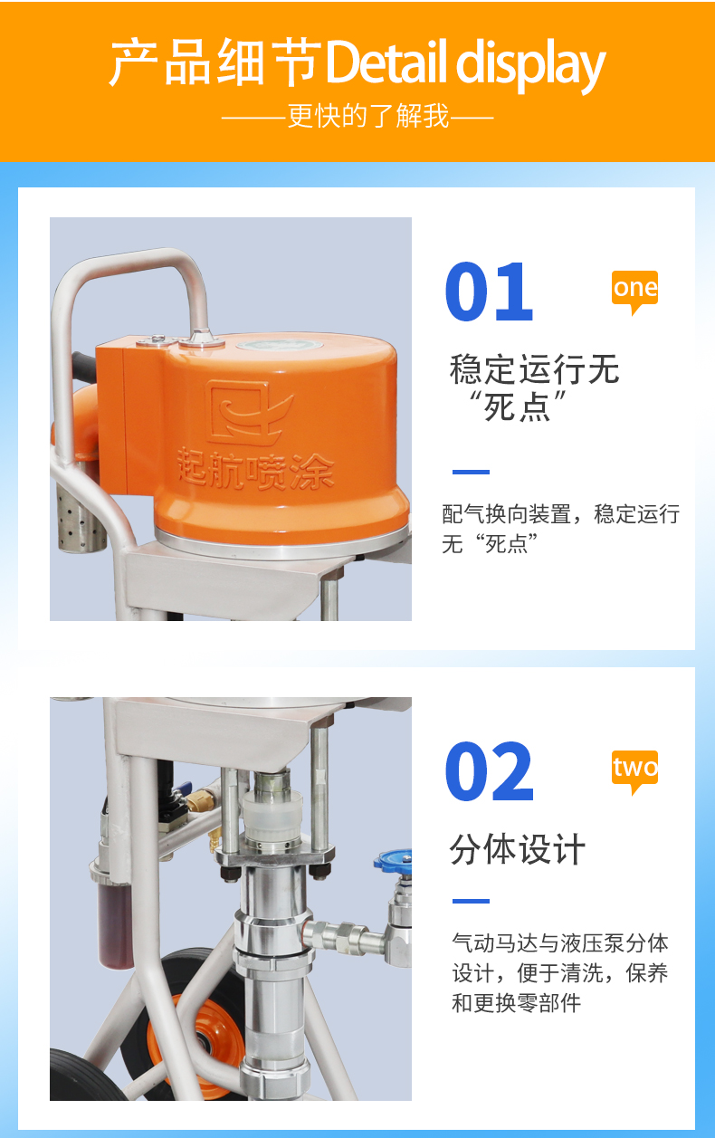 Qihang QH9C Airless Spraying Machine Putty Powder Steel Structure Ship Multifunctional Spraying Equipment Yangtze River Spraying Machine