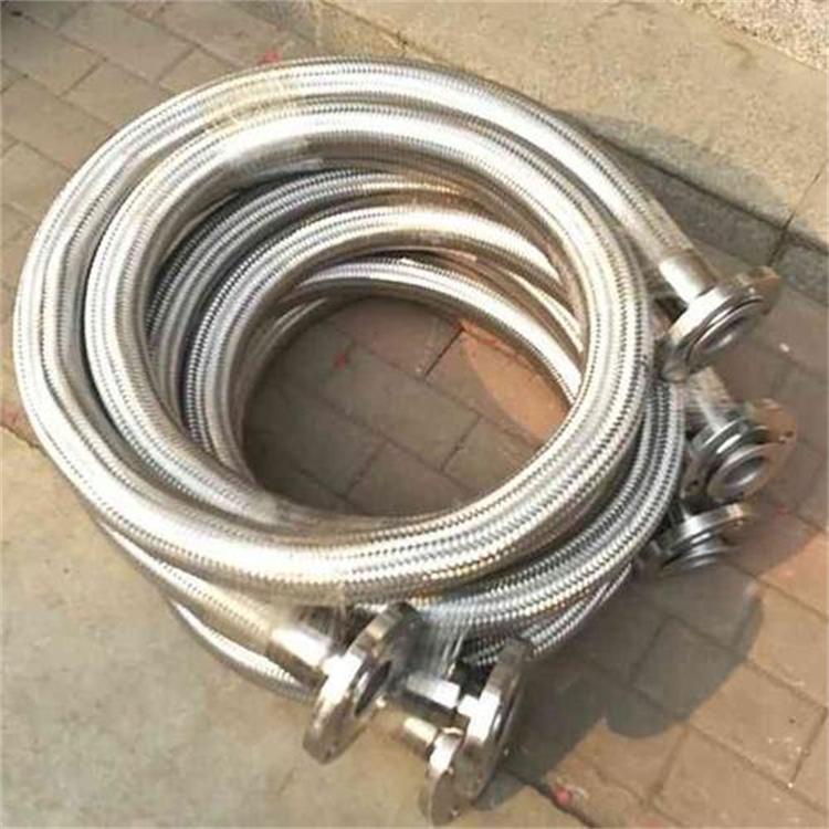 Stainless steel flexible joint corrugated pipe threaded metal hose processing customized nationwide shipment 304 flange connection