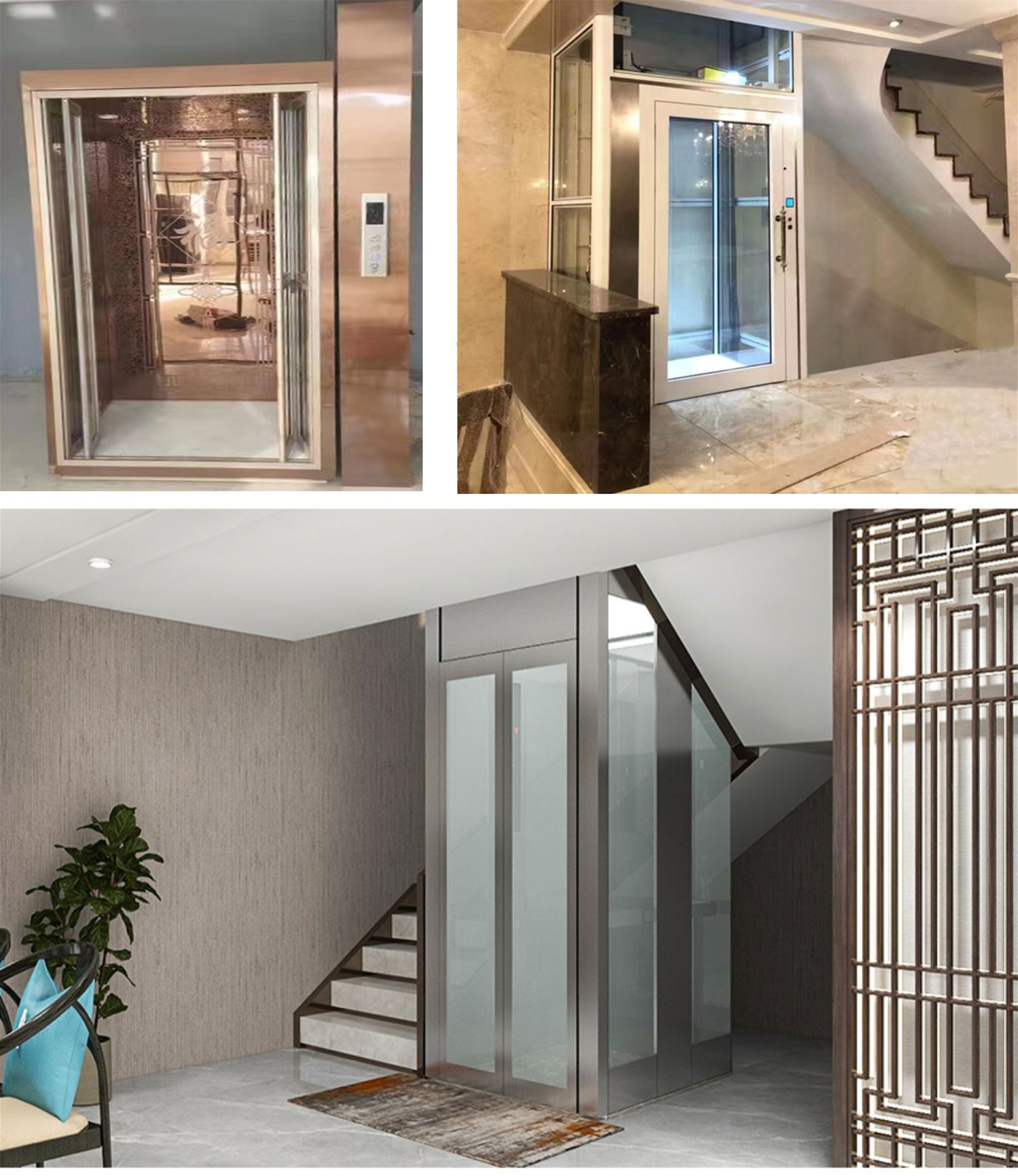 Accessible elevator for disabled people to climb up and down stairs, lifting platform, electric wheelchair elevator