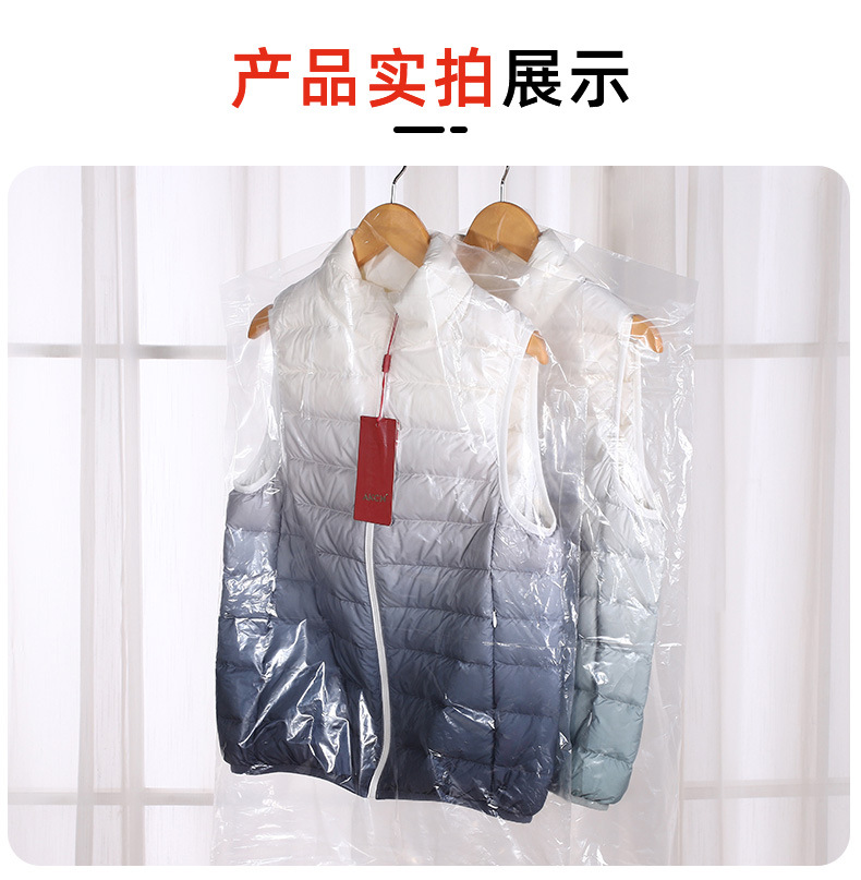 Modern Simple and Transparent PE Hanging Bag Double Layer Resilient Clothing Bag Clothing Storage Packaging Transparent Bag Dust Bag
