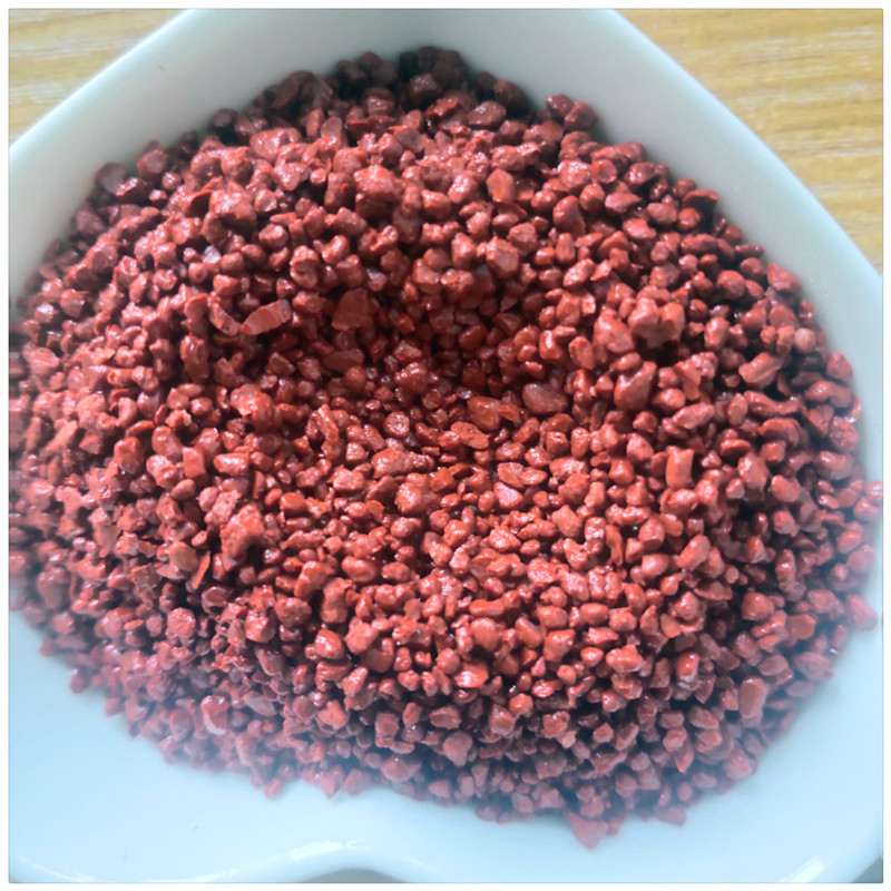 Colored ceramic particles for anti slip vehicles, ceramic particles for road surface, permeable flooring, stone adhesive, stone adhesive