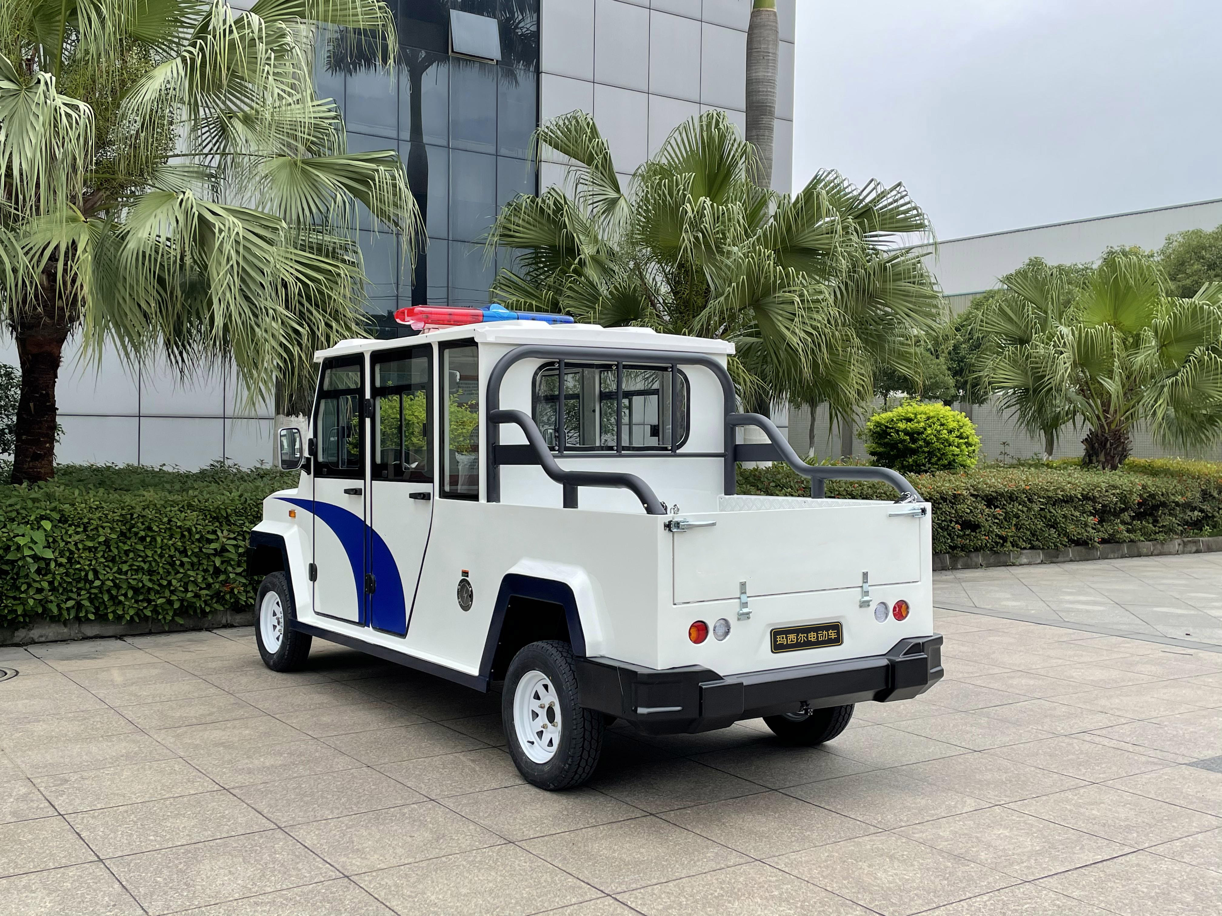 Hummer five seater enclosed electric patrol car, double seater pickup inspection battery car, luxury air conditioning patrol car