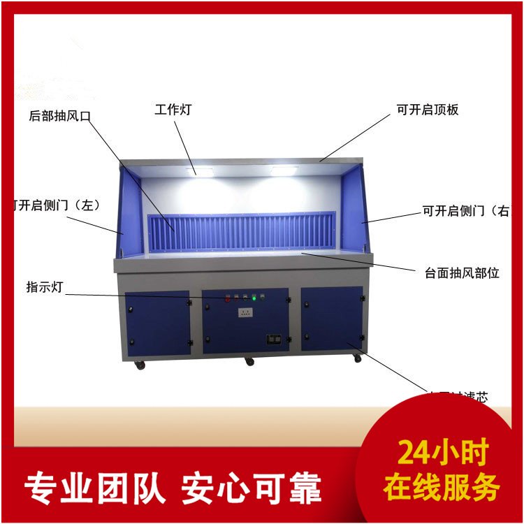 高效打磨台磨机抛光除尘工作台打磨收尘柜磨打磨过环评
