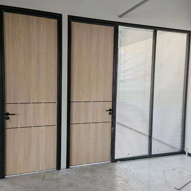 Office partition wall, office building decoration, aluminum alloy tempered glass, high insulation, noise reduction, double layer glass partition