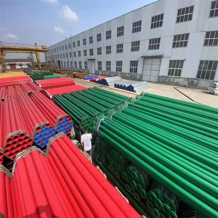 Firefighting plastic coated steel pipes, gas plastic coated pipes, internal and external plastic coated anti-corrosion pipes, produced by Heyouxin