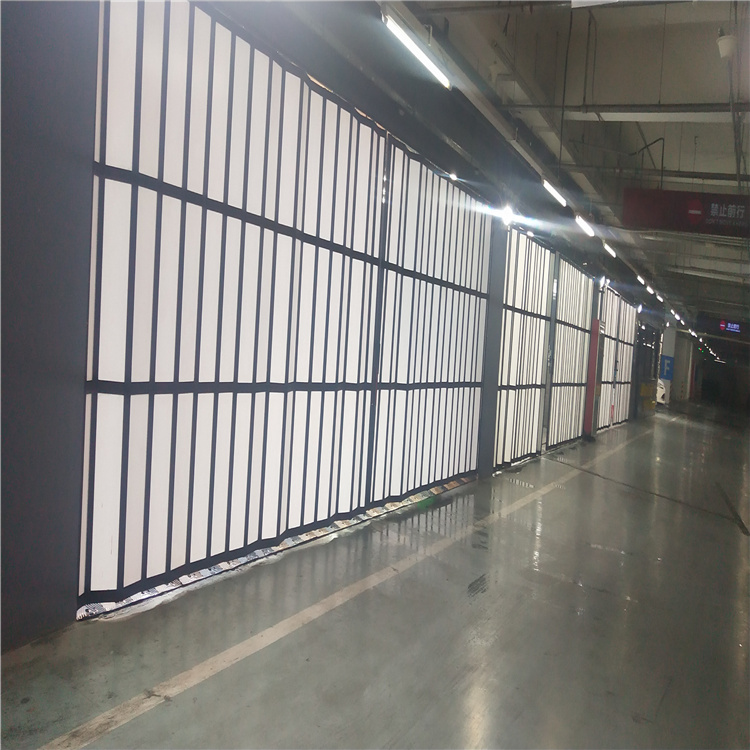 Mingxuan Car Wash Room Aluminum Alloy Crystal Sliding Door Large Gear Transparent PVC Folding Door Manufacturer Supports Customization