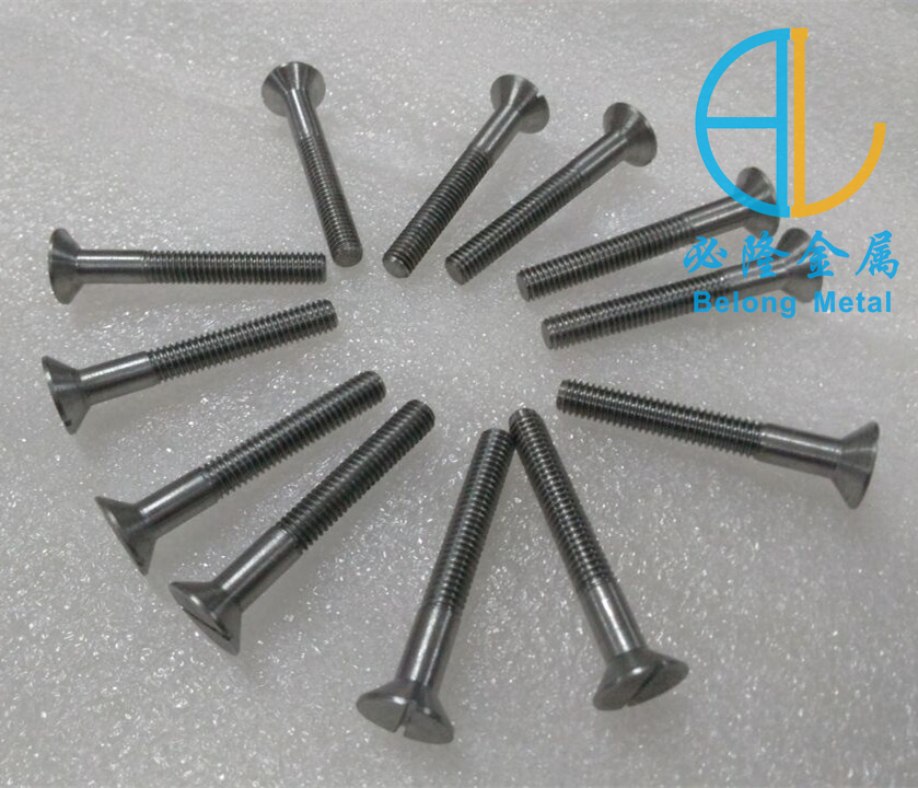 Mo1 pure molybdenum screw, slotted countersunk head, cross round head machine screw, bolt specifications are customized