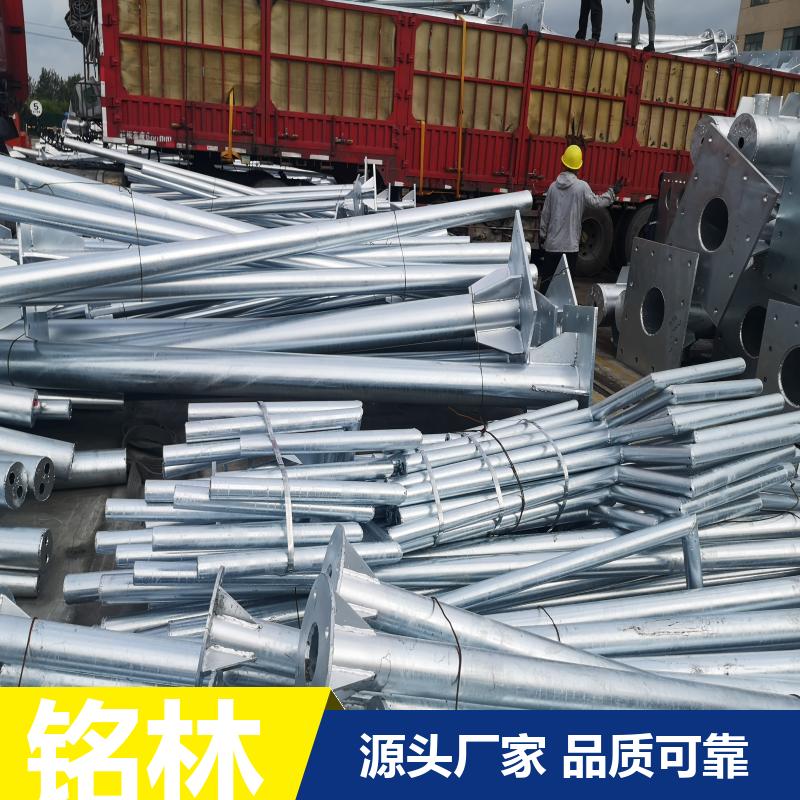 双柱式交通标志杆 道路指示 钢材 圆柱形 多年行业经验 铭林