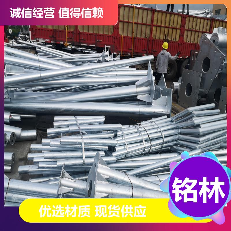 Q235钢材 道路指示 双柱式交通标志杆 单悬臂 坚固耐用 铭林