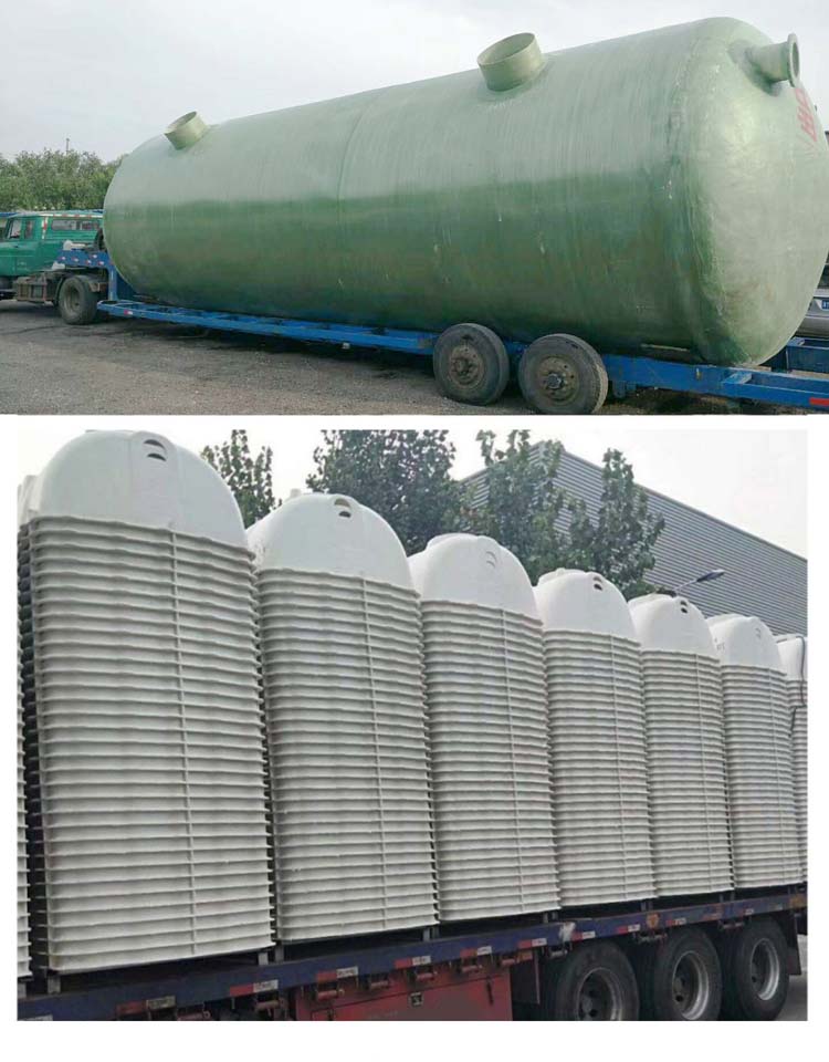 Runsen multifunctional mechanical winding three format sewage treatment fiberglass septic tank HFC001