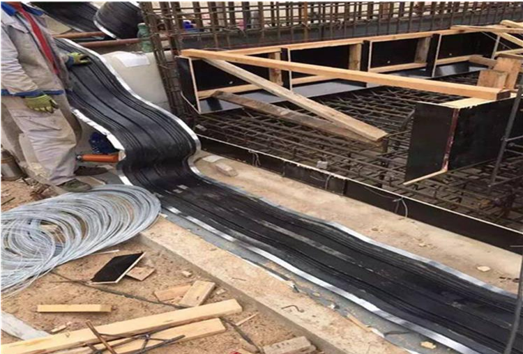 Steel edge rubber waterstop, specification and model 300, 350, 400 wide chloroprene rubber, EPDM material