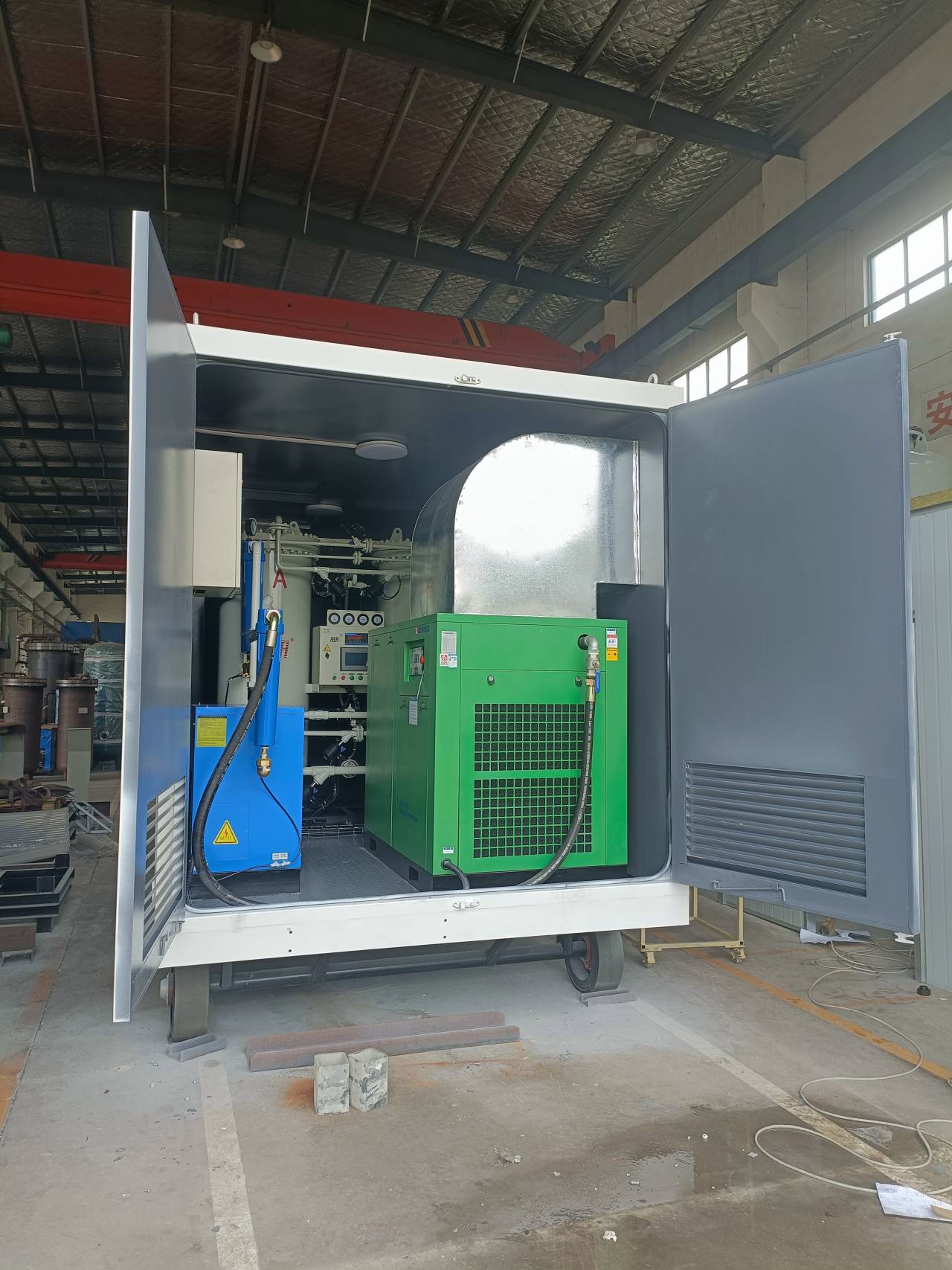 Nitrogen equipment device for nitrogen production mechanism in vehicle mounted containers, Suqi Hongbo Industrial Mobile Nitrogen Machine