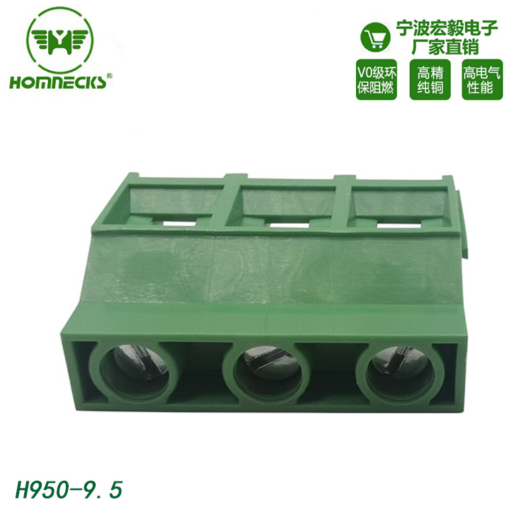 HOMNECKS 9.5mm pitch screw type PCB wiring terminal high current high-performance connector