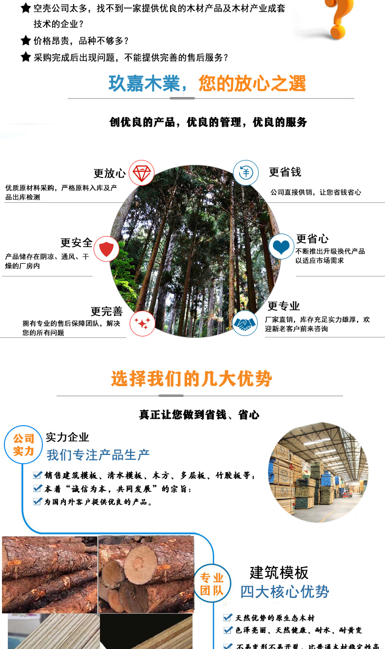 Jiujia Wood Industry Bamboo Plywood Template Bamboo Plywood Customization Integrity Management Strength Merchant