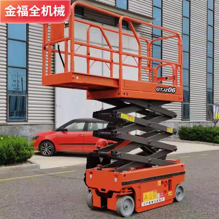 Electric self-propelled elevator Four wheel mobile lifting platform Aerial work platform lift