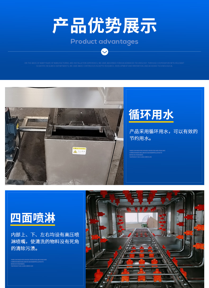 Supply folding basket cleaning machine, customize food basket cleaning line, wash basket drying line, stainless steel material