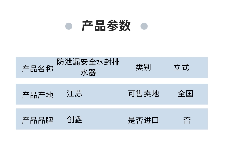 Chuangxin with overpressure protection, leak prevention, safety water seal drainage device, source manufacturer wholesale