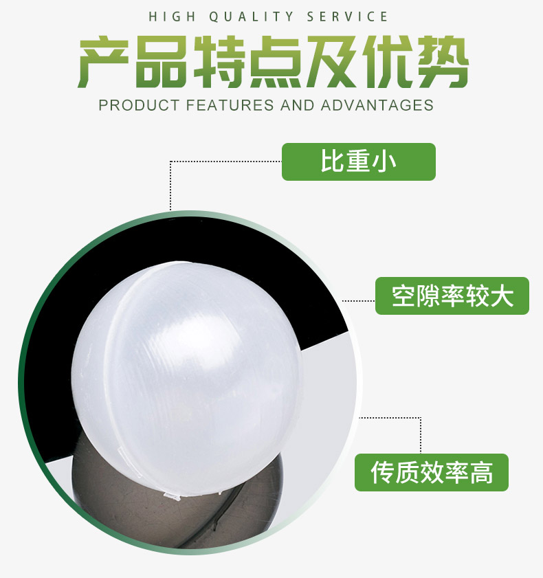 Hollow floating balls and foam balls, PTFE plastic fillers, plastic high-temperature resistant hollow balls for exhaust gas purification