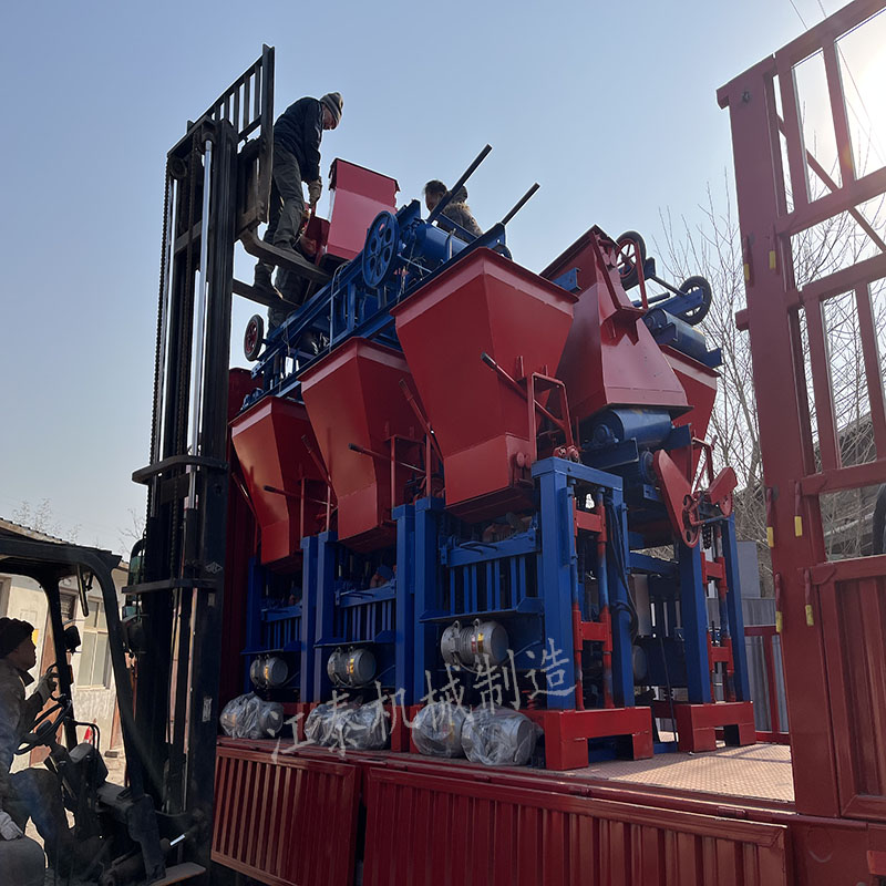 Small unburned brick machine Hollow block forming machine Fully automatic grass planting brick Road flower brick machine Road permeable brick