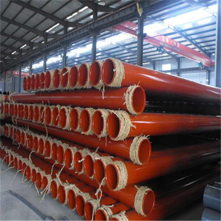 Plastic coated spiral pipe hot melt anti-corrosion pipe coated with epoxy fire composite steel pipe inside and outside