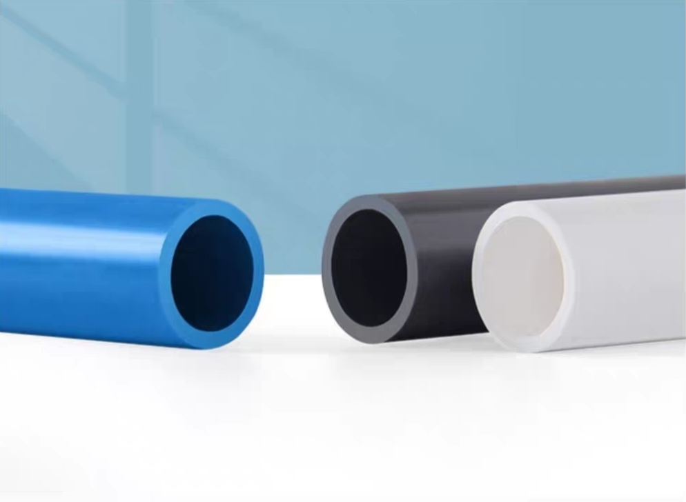 PVC pipe, UPC water supply plastic, thickened water pipe fittings, hard pipe, fish tank pipe, blue gray, white joint