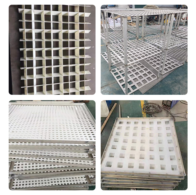 Flocculation grid sewage treatment stainless steel frame PP flocculation device grid filler support customization