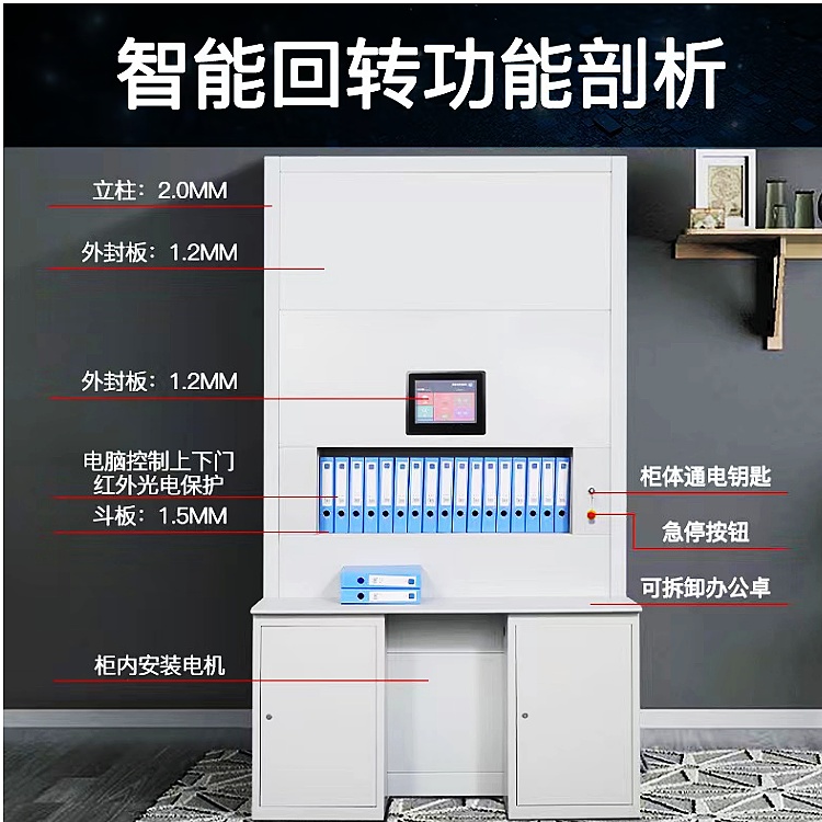 浩安特厂家 智能盘库回转柜 简约 选层自动档案柜 自助可定位到盒供应