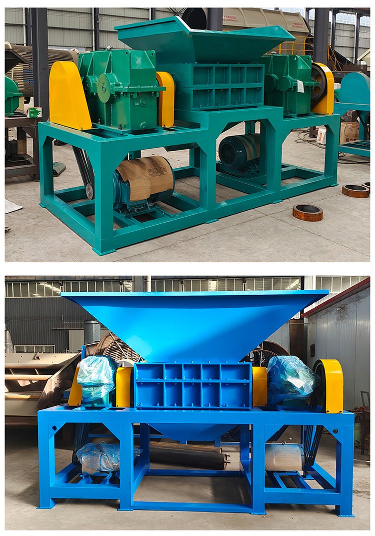 Zhuoheng High Speed Double Axis Tearing Machine Waste Cloth Crusher Cloth Strip Rotary Shear Crushing Production Line