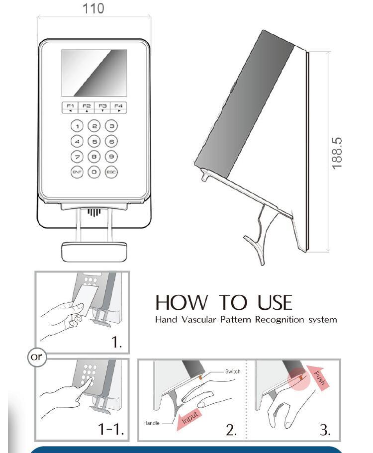 VP-IIX Venous Recognition Terminal Handback Venous Access Control Attendance Integrated Machine