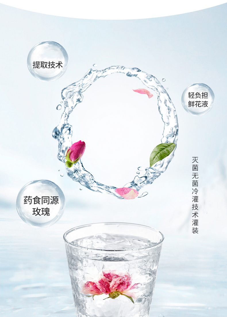 Rose Clear Drink OEM Customized Bottled Beverage Customizable Shipping Fast 300ml Plant Beverage